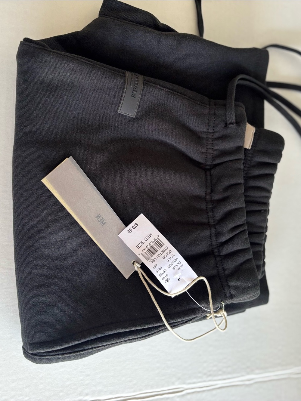 Essentials Black Men's Pull-On Joggers with Drawstring